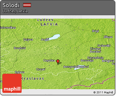 Physical Panoramic Map of Solodi