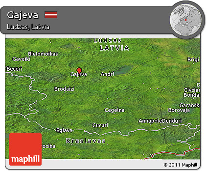Satellite Panoramic Map of Gajeva