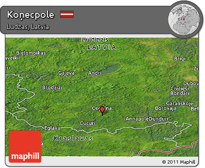 Satellite Panoramic Map of Koņecpole