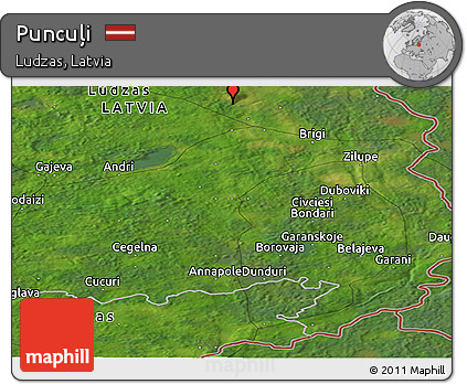 Satellite Panoramic Map of Puncuļi