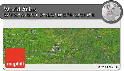 Satellite Panoramic Map of the Area around 56° 18' 50" N, 28° 7' 30" E