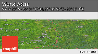 Satellite Panoramic Map of the Area around 56° 18' 50" N, 28° 7' 30" E