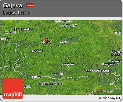 Satellite Panoramic Map of Gajeva