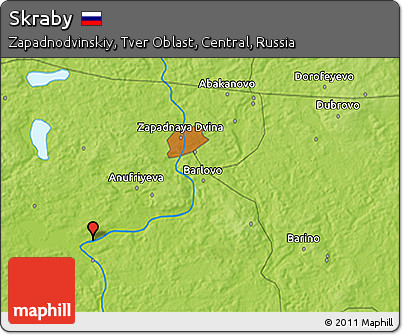Physical 3D Map of Skraby