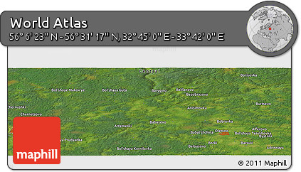 Satellite Panoramic Map of the Area around 56° 18' 50" N, 33° 13' 30" E