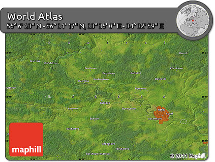 Satellite Map of the Area around 56° 18' 50" N, 34° 4' 30" E