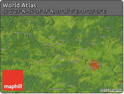 Satellite Map of the Area around 56° 18' 50" N, 34° 4' 30" E