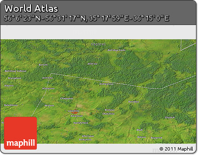 Satellite 3D Map of the Area around 56° 18' 50" N, 35° 46' 29" E