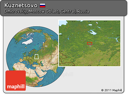 Satellite Location Map of Kuznetsovo