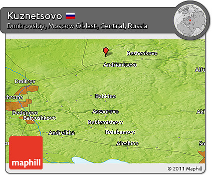 Physical Panoramic Map of Kuznetsovo