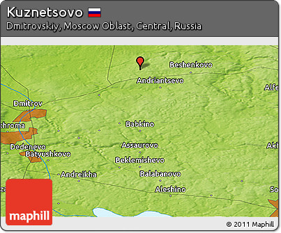 Physical Panoramic Map of Kuznetsovo