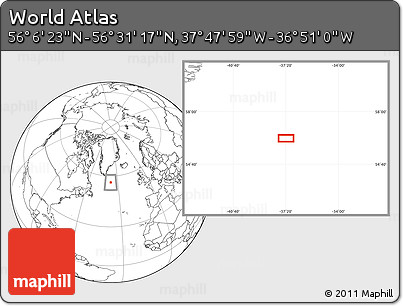 Blank Location Map of the Area around 56° 18' 50" N, 37° 19' 30" W