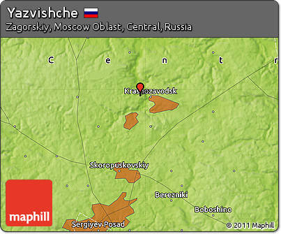 Physical Map of Yazvishche