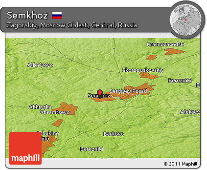 Physical Panoramic Map of Semkhoz
