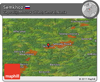 Satellite Panoramic Map of Semkhoz