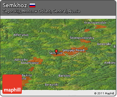 Satellite Panoramic Map of Semkhoz