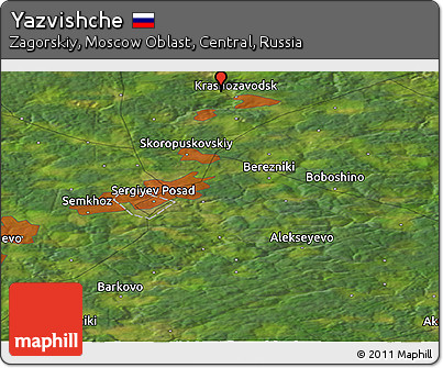 Satellite Panoramic Map of Yazvishche