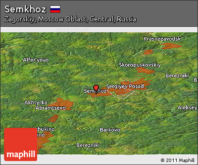 Satellite Panoramic Map of Semkhoz