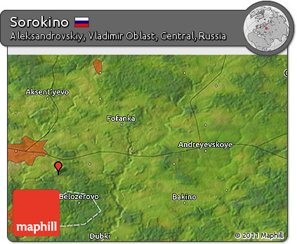 Satellite 3D Map of Sorokino