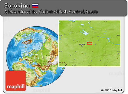 Physical Location Map of Sorokino