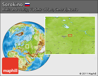 Physical Location Map of Sorokino
