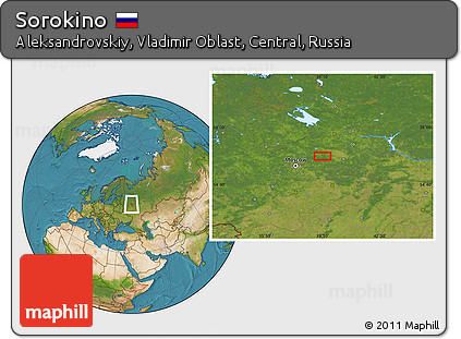 Satellite Location Map of Sorokino