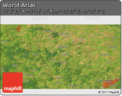 Satellite 3D Map of the Area around 56° 18' 50" N, 40° 1' 29" E