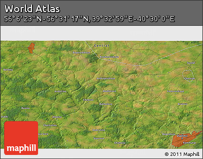 Satellite 3D Map of the Area around 56° 18' 50" N, 40° 1' 29" E