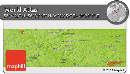Physical Panoramic Map of the Area around 56° 18' 50" N, 40° 1' 29" E
