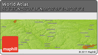 Physical Panoramic Map of the Area around 56° 18' 50" N, 40° 1' 29" E