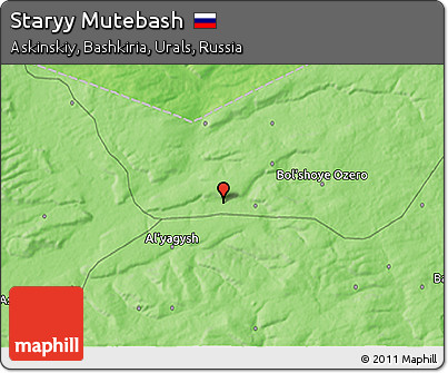 Political 3D Map of Staryy Mutebash