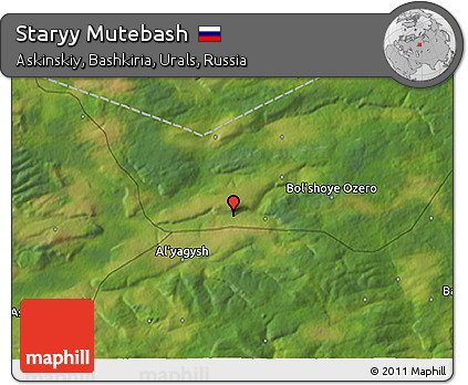 Satellite 3D Map of Staryy Mutebash