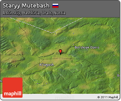 Satellite 3D Map of Staryy Mutebash