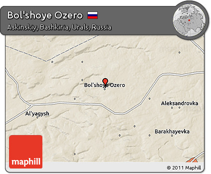 Shaded Relief 3D Map of Bol'shoye Ozero