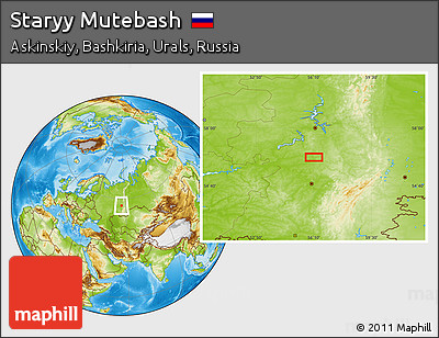 Physical Location Map of Staryy Mutebash