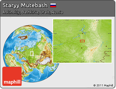Physical Location Map of Staryy Mutebash