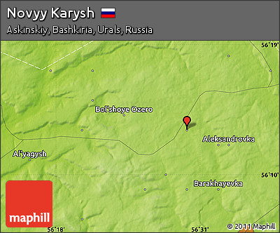 Physical Map of Novyy Karysh