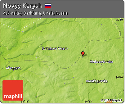 Physical Map of Novyy Karysh