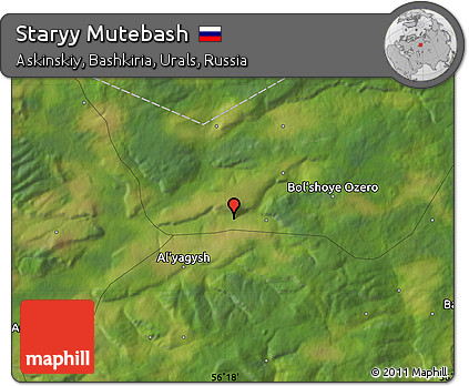 Satellite Map of Staryy Mutebash