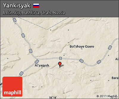 Shaded Relief Map of Yankisyak
