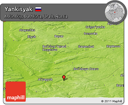 Physical Panoramic Map of Yankisyak