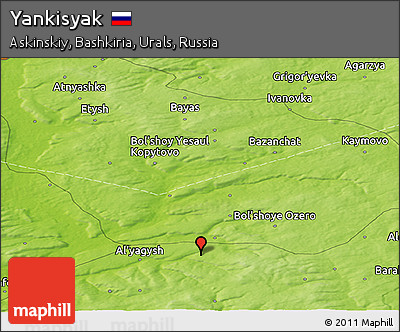 Physical Panoramic Map of Yankisyak