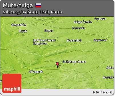 Physical Panoramic Map of Muta-Yelga