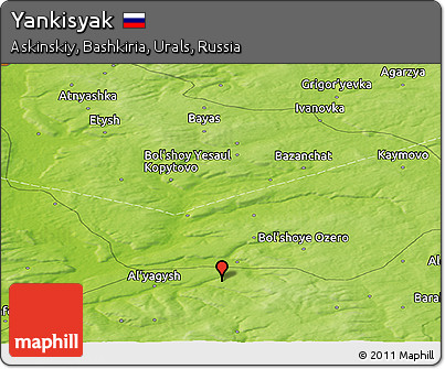 Physical Panoramic Map of Yankisyak