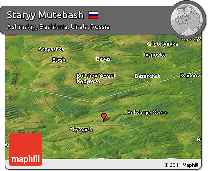 Satellite Panoramic Map of Staryy Mutebash