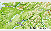 Physical 3D Map of the area around 56° 18' 50" N, 5° 1' 30" W