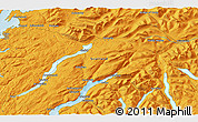 Political 3D Map of the area around 56° 18' 50" N, 5° 1' 30" W