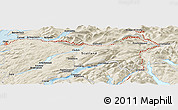 Shaded Relief Panoramic Map of the area around 56° 18' 50" N, 5° 1' 30" W