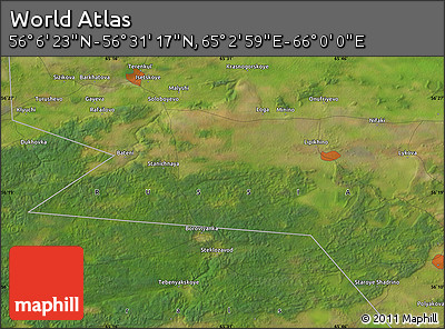 Satellite Map of the Area around 56° 18' 50" N, 65° 31' 30" E