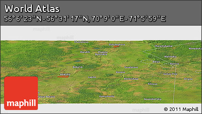 Satellite Panoramic Map of the Area around 56° 18' 50" N, 70° 37' 30" E